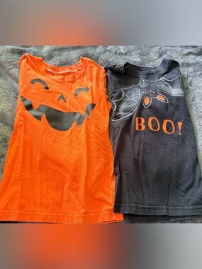 Carter's Orange and Black Kids' Graphic Halloween Tee Duo / bundle 5T unisex